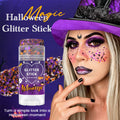 Magic Halloween Glitter Stick - Purple and orange face shimmer