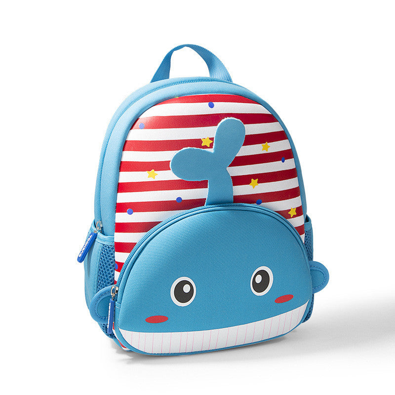 Children's zoo cartoon school bag with animal prints