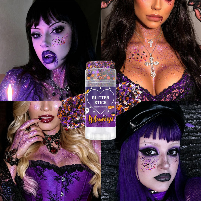 Portable glitter stick for last-minute costume touches