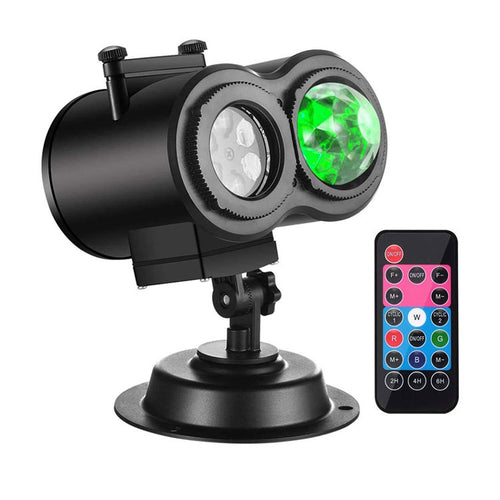 TKzoom 3D Snowflake Projector - Main unit with remote and ground stake